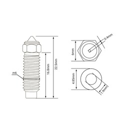 0.2mm Elegoo Neptune 4 Plus / Neptune 4 Max Pirinç Nozzle - Thumbnail