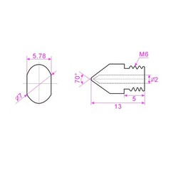 0.2mm Sertleştirilmiş Çelik MK8 Nozzle - 1.75mm - Creality Uyumlu - Thumbnail