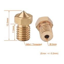 0.35mm E3D V5/V6 Pirinç Nozzle - 1.75mm - Thumbnail