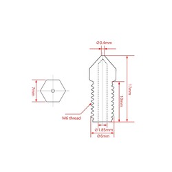 0.4mm Ankermake Pirinç Nozzle - Thumbnail