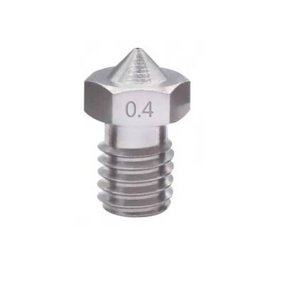 0.4mm E3D V5-V6 Çelik Nozzle - 3.00mm