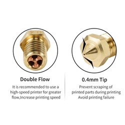 0.4mm E3D V5-V6 High-Speed CHT Pirinç Nozzle - Thumbnail