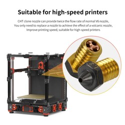 0.4mm E3D V5-V6 High-Speed CHT Pirinç Nozzle - Teflon Kaplı - Thumbnail