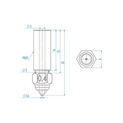 1.2mm Krom Zirkonyum Bakır Creality K1, K1 Max, CR-M4 Nozzle