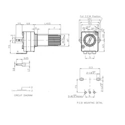 100K Dikey Potansiyometre - RV09 - 12.5mm - Thumbnail