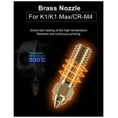 1.2mm Creality K1, K1 Max, CR-M4 Pirinç Nozzle