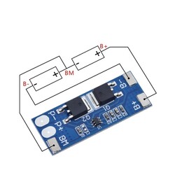 2S 8A BMS 18650 Lityum Pil Şarj Koruma Devresi - 7.4V - Thumbnail