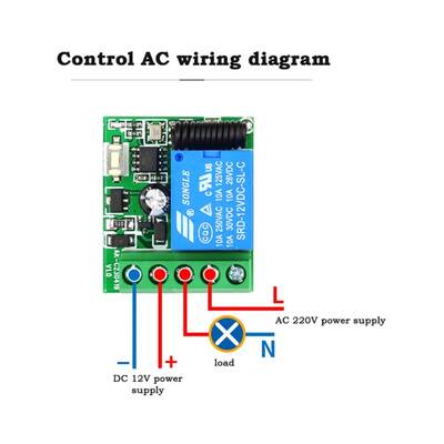 433 Mhz Tek Kanallı Alıcı Röle Modülü - Kutusuz