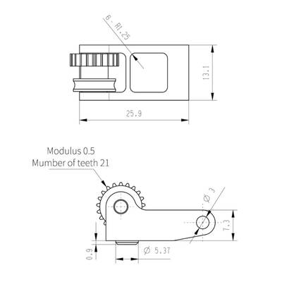 Bambu Lab X1-P1P-P1S serisi Extruder Dişli Seti