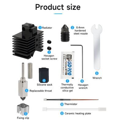 Bambu Lab X1, X1C, P1P Tam Hotend Seti