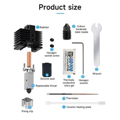 Bambu Lab X1, X1C Tam Hotend Seti V2.0