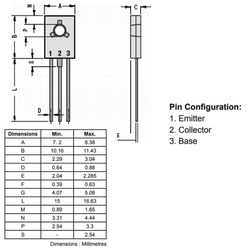 BD140 Transistör BJT TO126 - PNP 80V 1.5A - Thumbnail