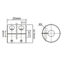 Creality 5x8mm Rigid Kaplin - 3D Yazıcı/CNC Uyumlu - Thumbnail