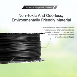 Creality CR-PLA Carbon Fiber Filament - Siyah - 1 Kg - Thumbnail