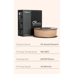 Creality CR-Wood Filament - Beyaz Çam - 1 Kg - Ahşap - Thumbnail