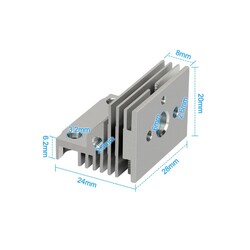 Creality K1, K1 Max Hotend Soğutucu Blok - Thumbnail