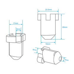 Creality QS serisi Uyumlu Isıtıcı Blok Silikon Kılıf - K1C, K1 MAX, Ender 3 V3 - Thumbnail