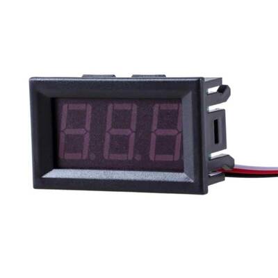 Dijital Panel Voltmetre DC 0-100V - Kırmızı