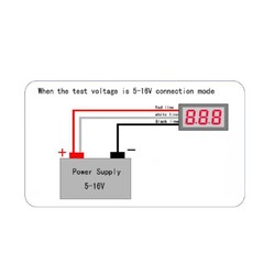 Dijital Panel Voltmetre DC 0-100V - Kırmızı - Thumbnail