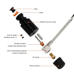 E3D CHC-V6 Radyatör Seramik Full Kit - 24V 50W - Thumbnail