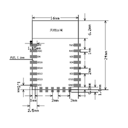 ESP-12F 802.11 b/g/n Wi-Fi Module - Thumbnail