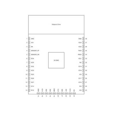 ESP32-WROOM-32 Wi-Fi-Bluetooth Module