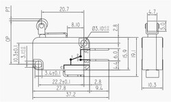 IC-172 Micro Switch Kısa Makaralı - Thumbnail