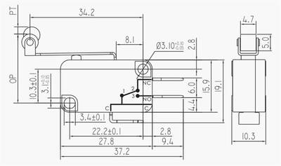 Micro Switch Uzun Paletli IC-171