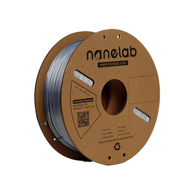 Nanelab Çift Renkli Silk PLA Filament - Gümüş Gri-Gri - 1.75mm - 1Kg