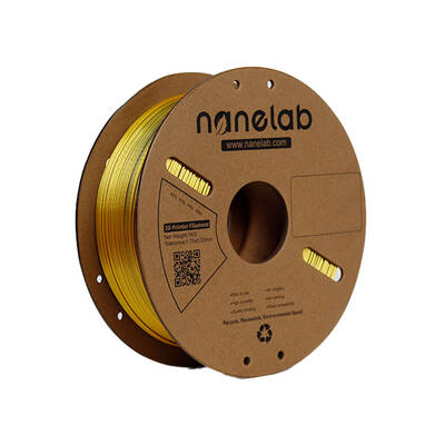 Nanelab Çift Renkli Silk PLA Filament - Siyah-Altın - 1.75mm - 1Kg