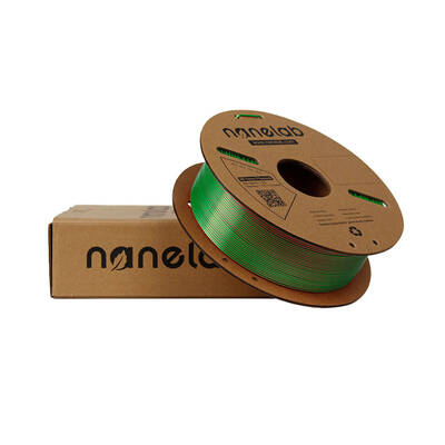 Nanelab Çift Renkli Silk PLA Filament - Yeşil-Kırmızı - 1.75mm - 1Kg