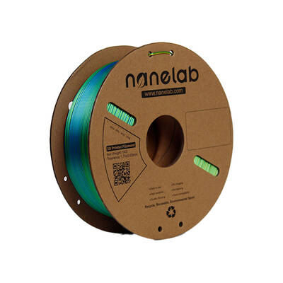 Nanelab Üç Renk Silk PLA Filament - Sarı-Mavi-Yeşil - 1.75mm - 1Kg