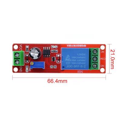 NE555 Zaman Gecikmeli Tekli Röle Kartı - 12V