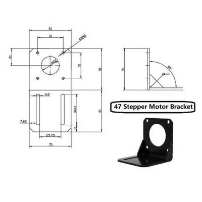 Nema 17 Step Motor Tutucu - L Bracket - 42mm