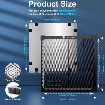 Two Trees 400x400mm Lazer Kesme Bal Peteği Kiti - Honeycomb